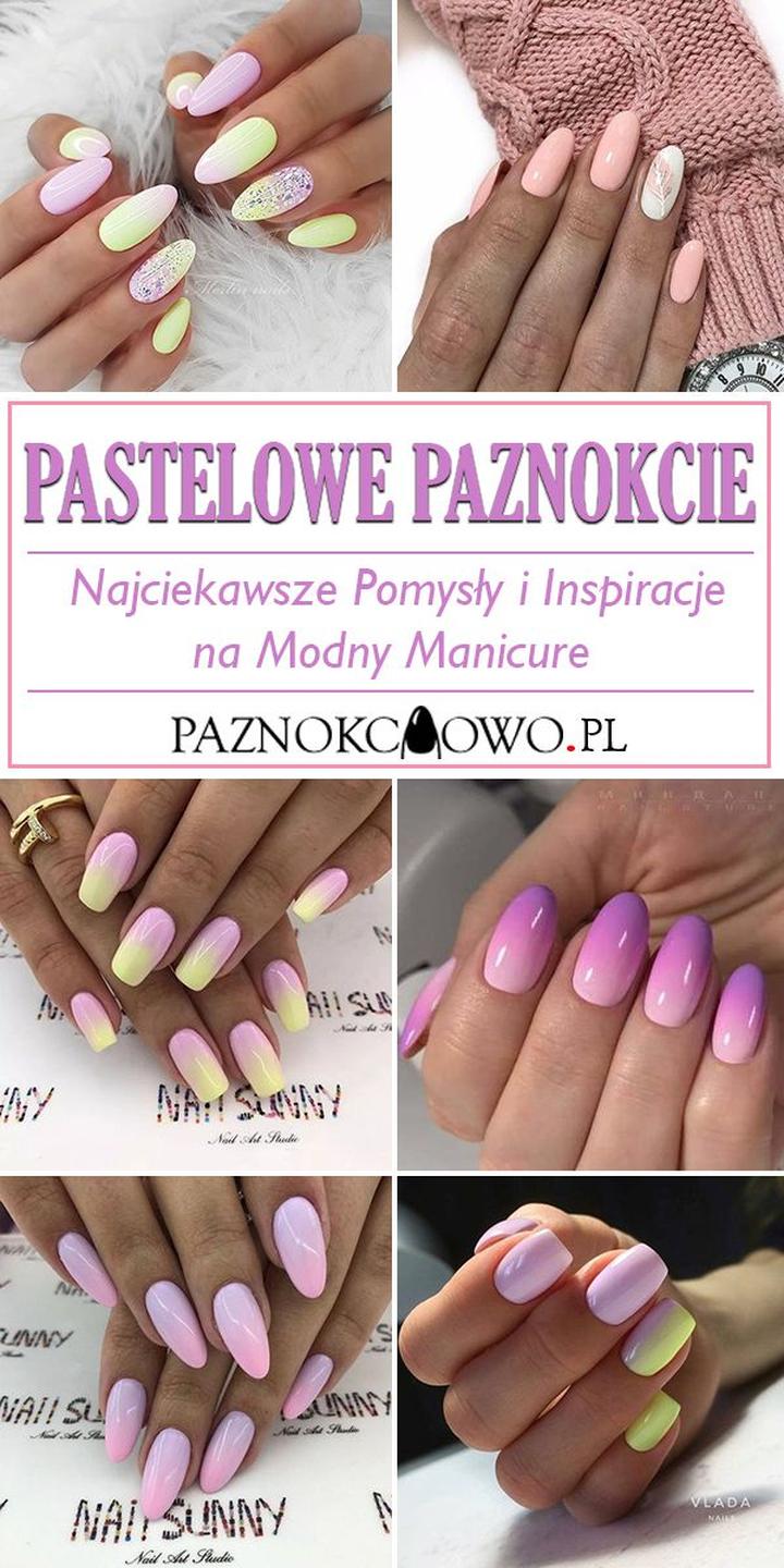 Pastelowe paznokcie ze wzorami